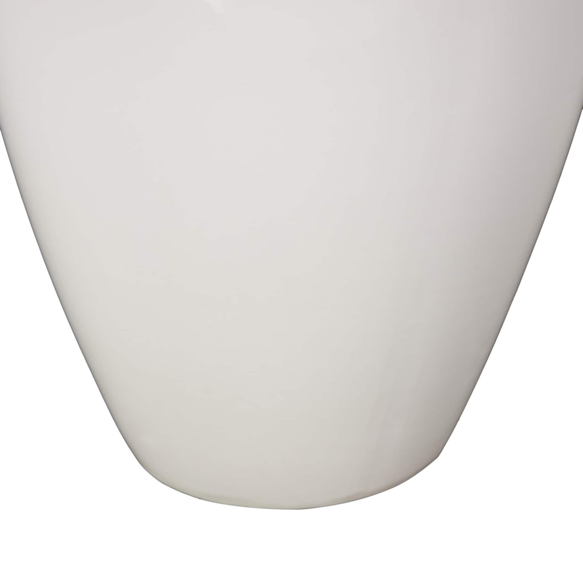 15" White with Blue Bird Accents Ceramic Decorative Vase